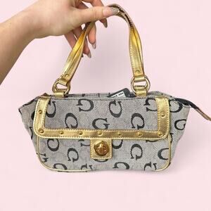 Y2k guess black and gold mini purse